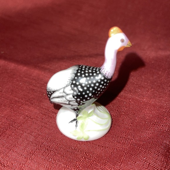 HEREND Hand Painted Porcelain GUINEA HEN GUINEA FOWL BIRD FIGURINE 2 15/16 inch - Picture 5 of 11